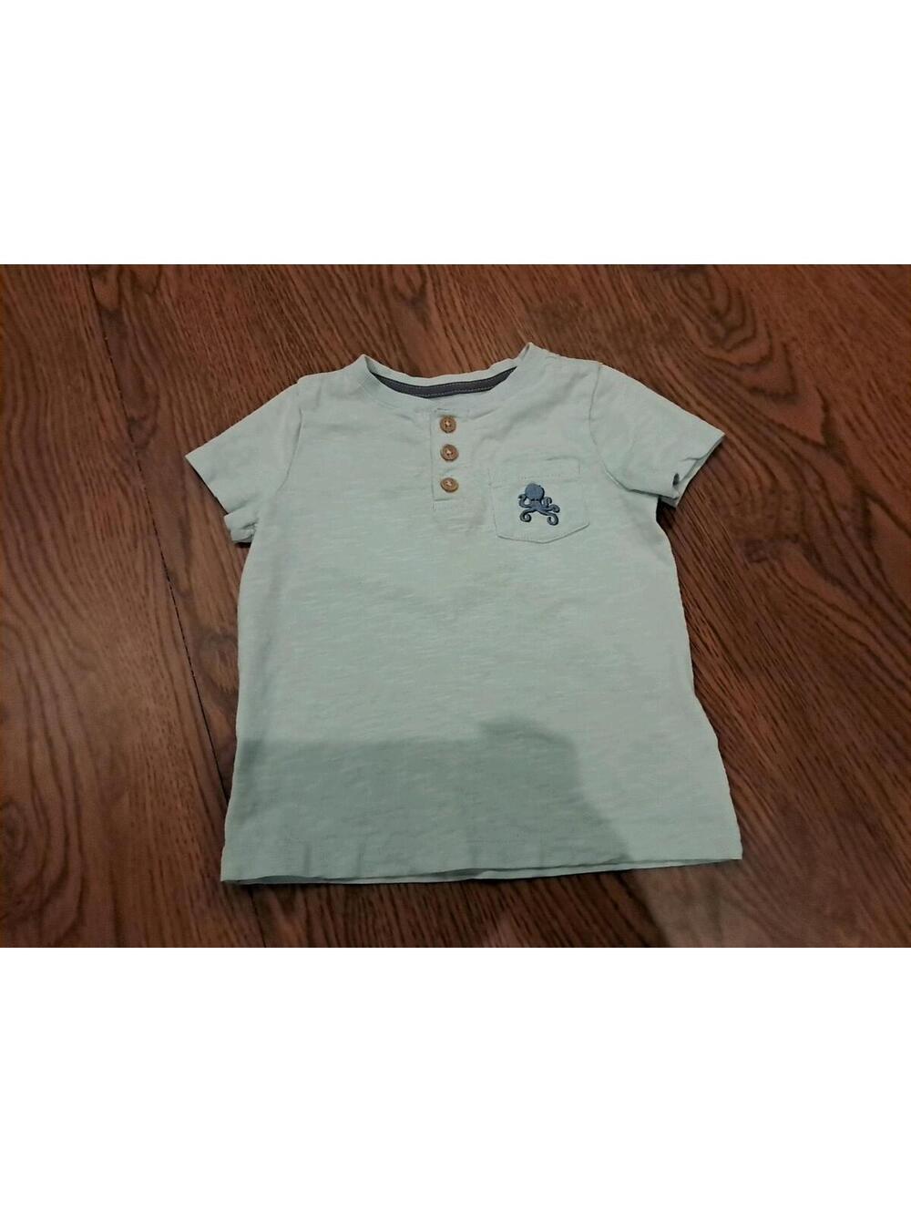 Tommy Bahama Baby Boy‎ 18-24m Seamoss Octopus Short Sleeve Shirt